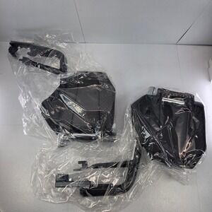 Invacare T93HAP Painted Hemi Footrest Pair with Aluminum Footplate and Heel Loop